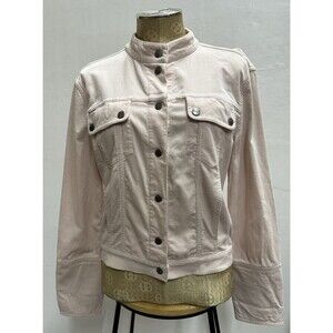 Burberry Women size 8 velours button vintage jacket light pink color